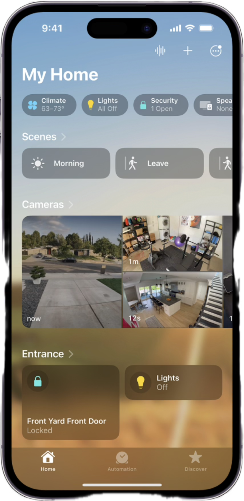 iPhone Smart Home Dashboard